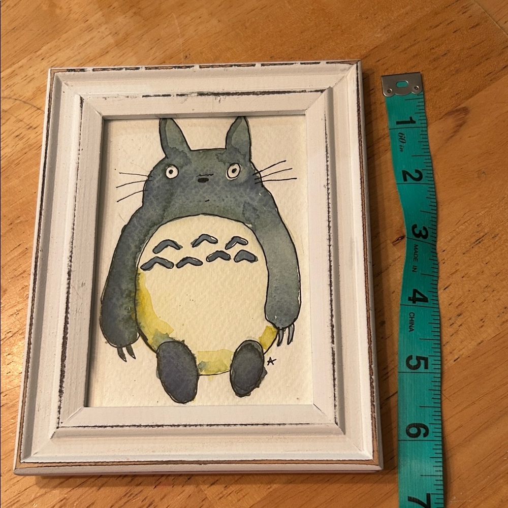 Framed Totoro Watercolor Art 5”x6” - Picture 4 of 4